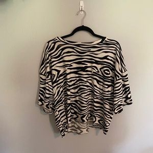 Zebra Printed Crop Top